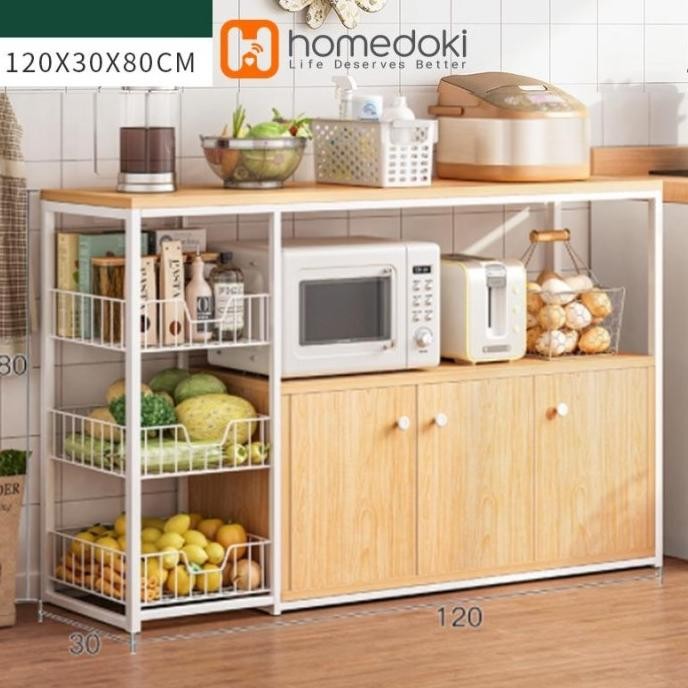 Rak Dapur Kayu/Lemari Dapur/Lemari Dapur Minimalis/Rak Dapur Minimalis/Rak Microwave