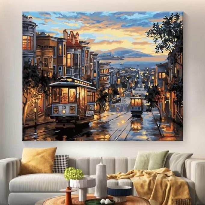 

DIY Painting Canvas Paint By Number kit Lukisan 40x50cm by Radhiant official