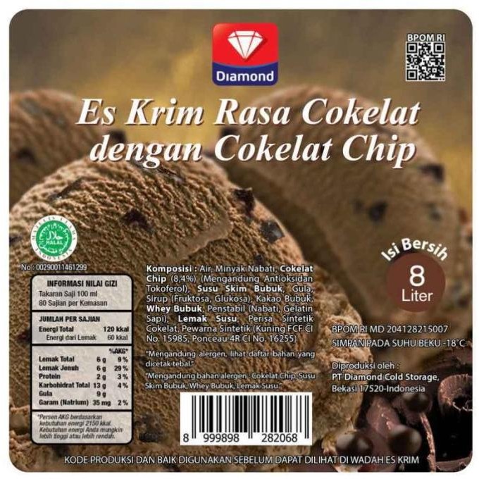 

Sale Es Krim Cokelat Chocochips 8L Pail Diamond Langsung Kirim Bandung Cokelat Chocolate Chips Choco Chips