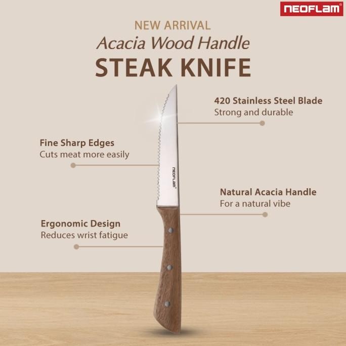 Neoflam Acacia Pisau Steak Knife