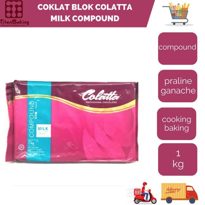 

TERSEDIA Coklat Blok Colatta Milk Compound 1 kg Coklat Susu Colatta Chocolate