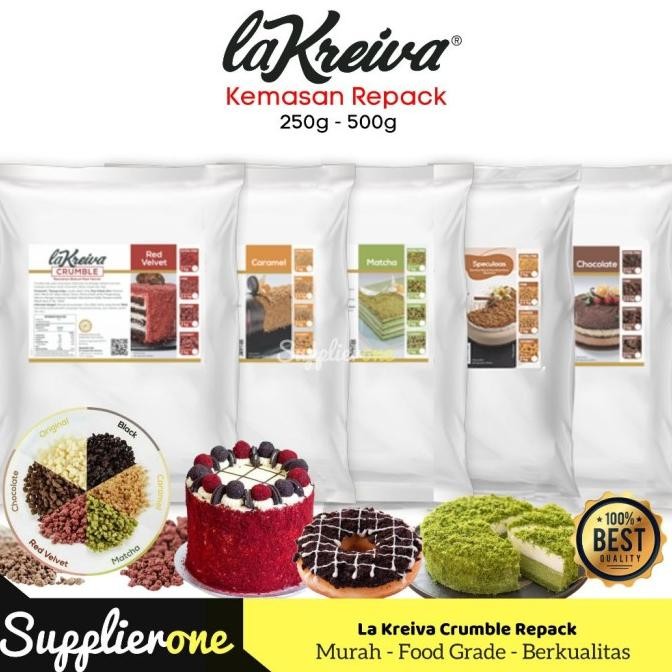 

TERSEDIA La Kreiva Crumble / Crumble Topping / Toping Kue / Crumble Red Velvet