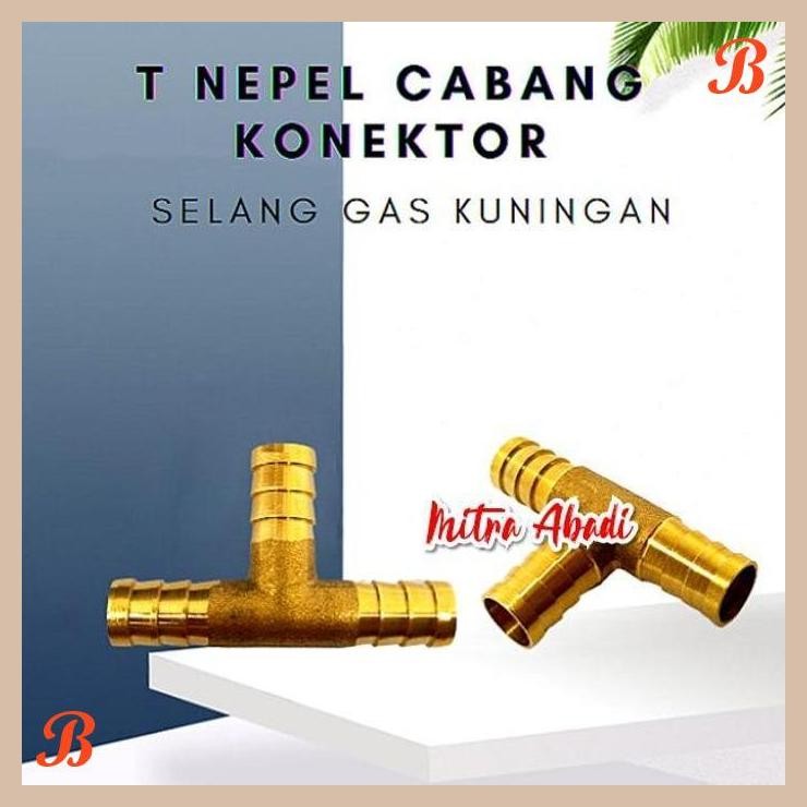[MRA] Nepel Tee Cabang 3 T Konektor Kuningan Sambungan Regulator Selang Gas