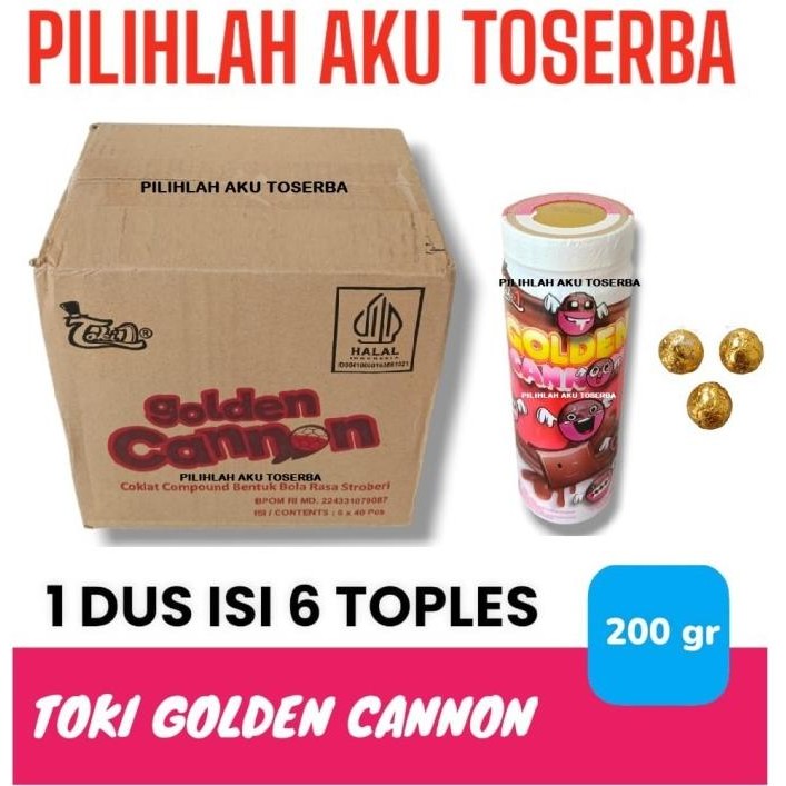 

Grosir Cokelat Toki Golden Cannon Kemasan Toples - ( Harga 1 Dus )