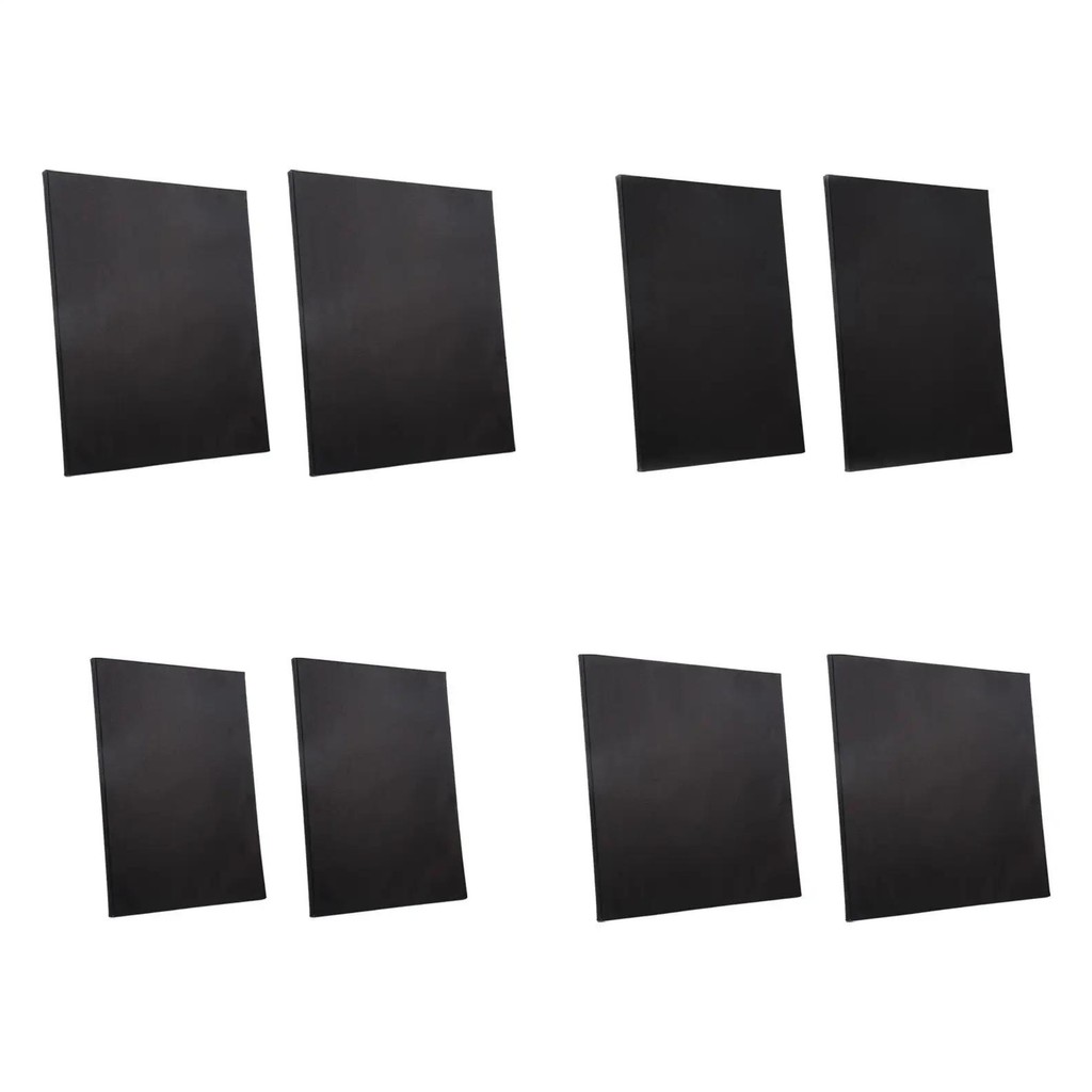 

2Pcs Black Canvas Art Supplies Stretched Framed Board For Oil Painting Watercolor Paints Metallic Acrylic Pouring Crafting