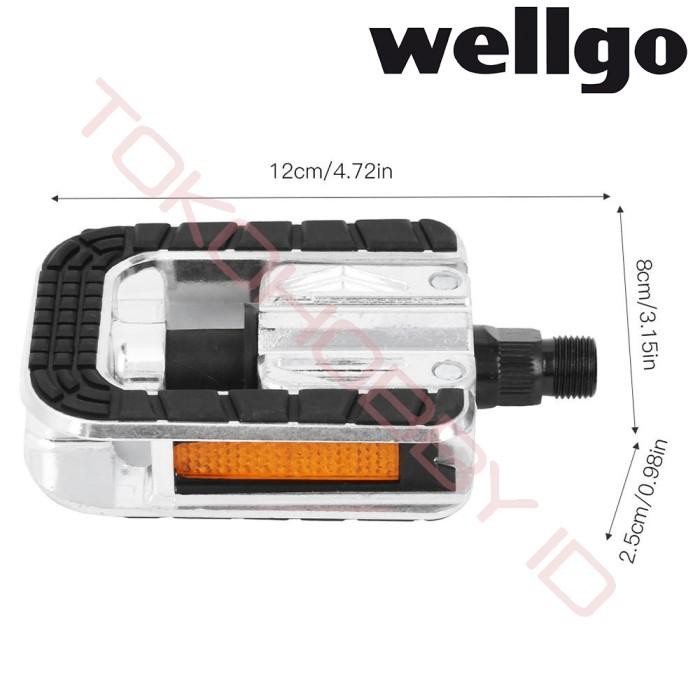 Pedal Sepeda Lipat Seli Folding Bike Anti Selip Wellgo K1155 Nwl-304 Original Dan Terpercaya