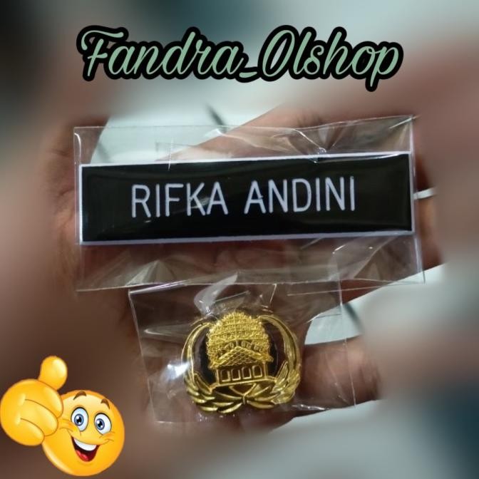 

[PAKET HEMAT] Name Tag + Pin Korpri Peniti/ Magnet. Kualitas Terbaik ! murah