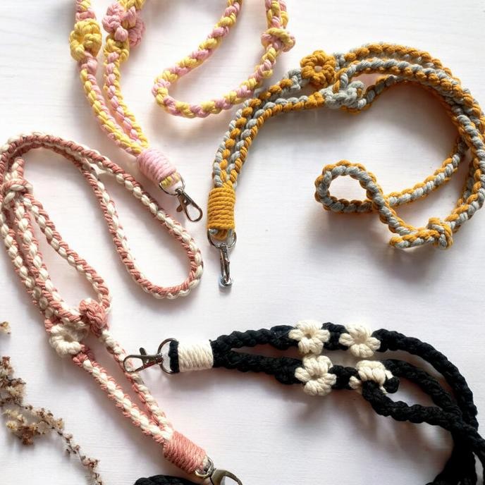 

Lanyard ID card / phone strap macrame murah