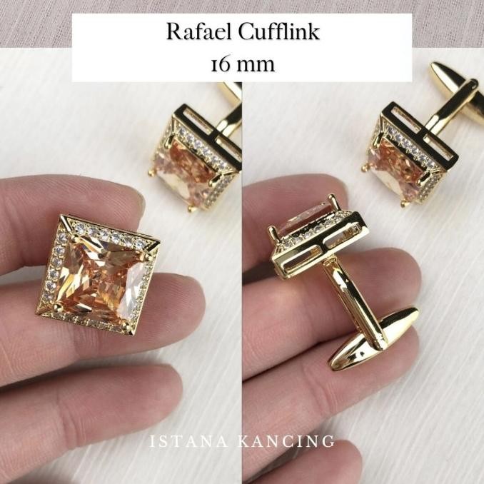 new  Cufflink Swarovski Warna Kristal Persegi Kotak Unik Pria Thobe Kabak murah