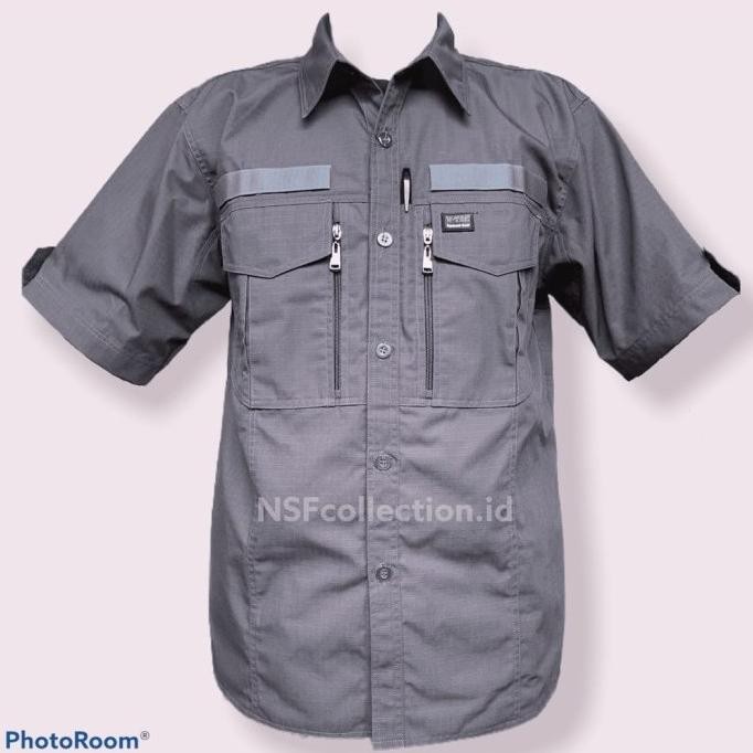 TERBARU PENDEK / KEMEJA / TACTICAL PUTIH W-TAC TANGAN PENDEK / PRIA / WANITA