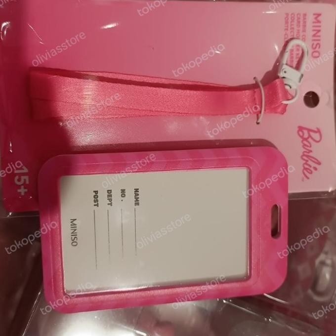 

card holder barbie miniso x barbie name tag barbie miniso x barbie murah