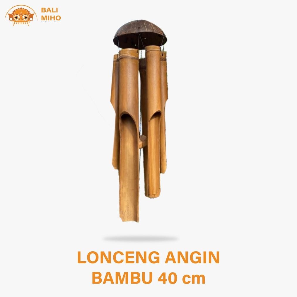 Living Lonceng Angin Bambu Polos - Genta Angin Bambu - Gantungan Bambu - Lonceng Bambu - Klintingan 
