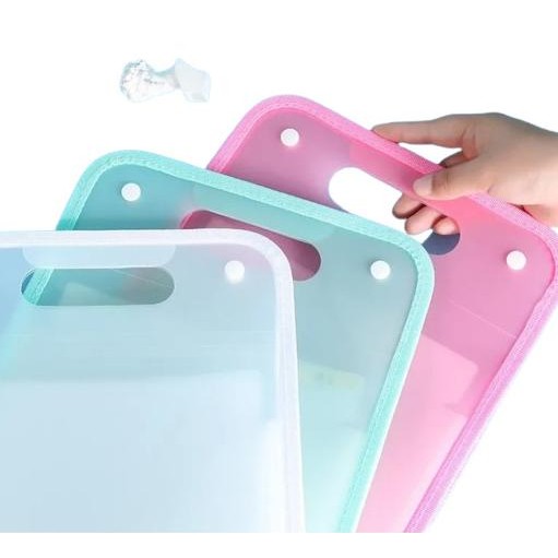 

DOS Tas file Handle Transparan Anti Air Multi Layer Folder 13 Sekat murah