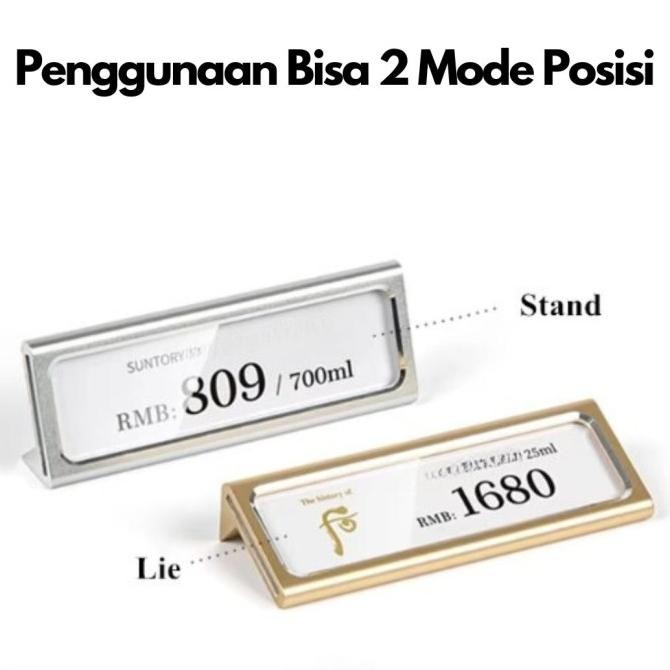 

Price Tag Label Harga Display Jual Produk Pajangan Bahan Logam Metal Premium murah