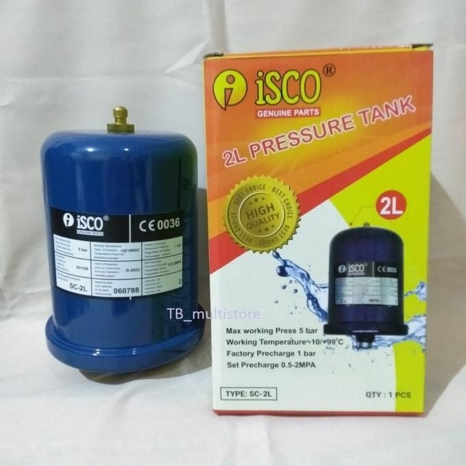 Sale Tabung Otomatis Pompa 2 Liter Besi Isco / Pressure Tank 2 L