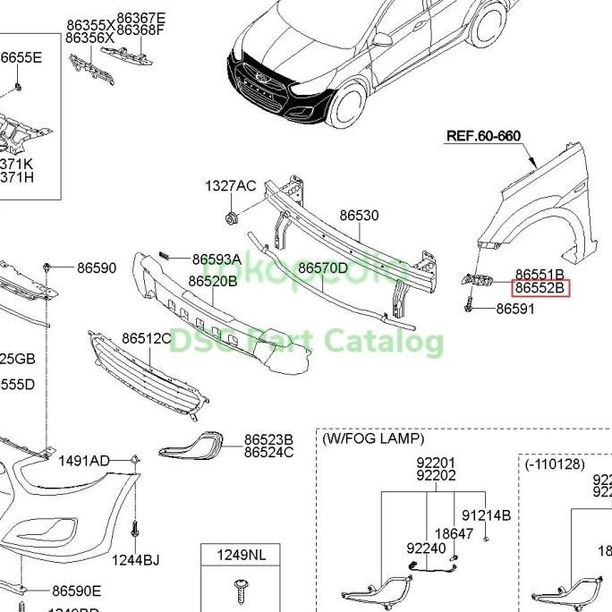 Promo Breket Bemper Depan Hyundai Grand Avega Excell 3