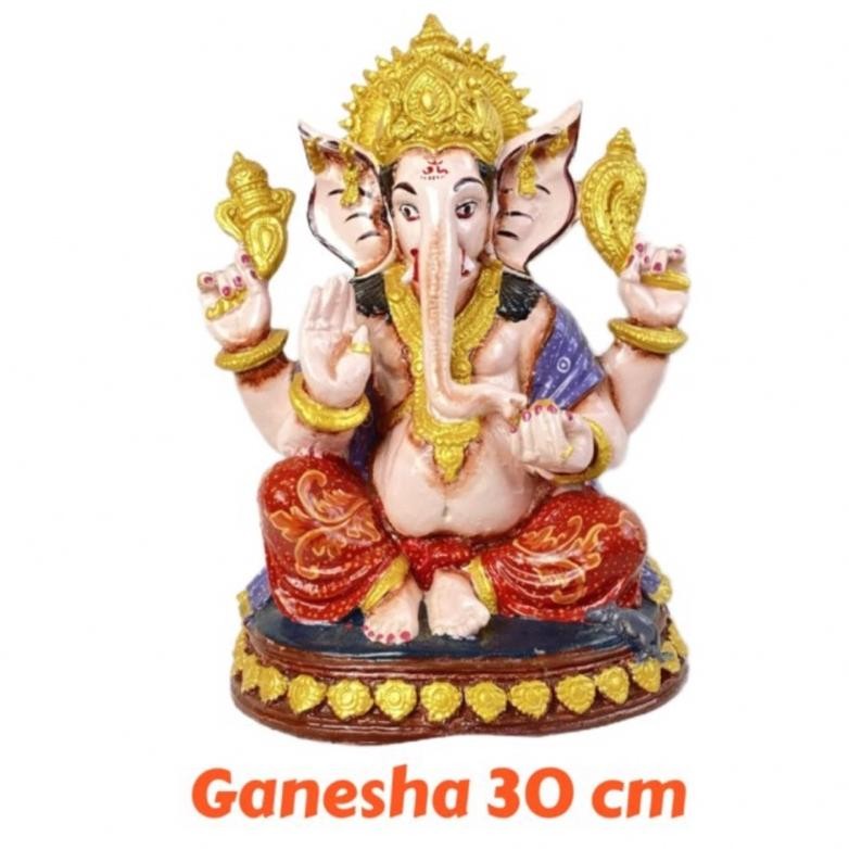 Living Patung Ganesha 30 Cm - Dewa Ganesha - Patung Ganesa - Ganesha Fiber - Ganesha - Ganesa - Bali