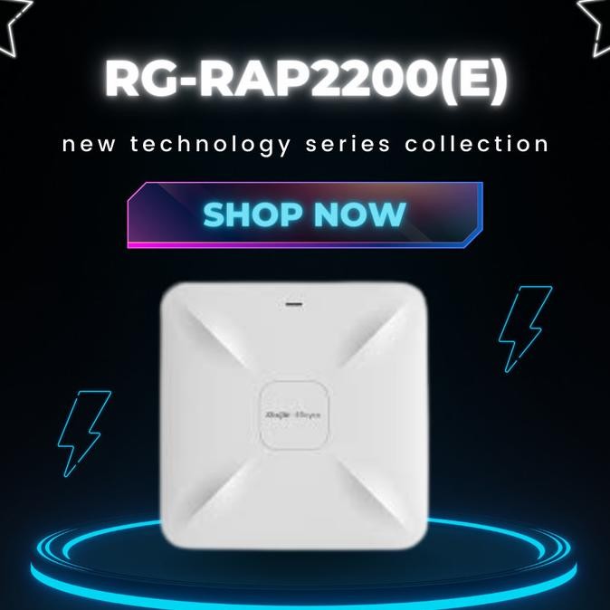 Murah Ruijie Reyee RG-RAP2200(E) Ceiling AC1300 Dual Band POE Access Point Non COD