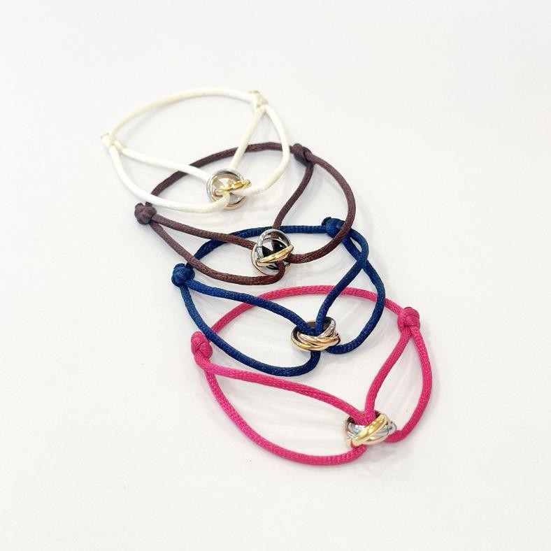 [BISA PILIH WARNA TALI] TRIO BRACELET/GELANG NATHAN - UNISEX Gelang tangan tali trinity stainless st