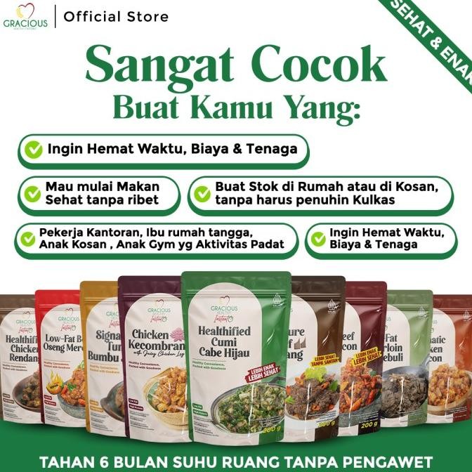 

Sale Combo 3 Lauk Sapi Sehat | Low-Fat Beef Oseng Mercon + Signature Beef Rendang + Low-Fat Beef Kebuli || 200Gr