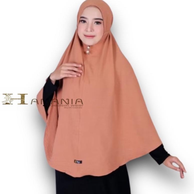 Hijab Maryam Jumbo Crinkle Size Xxl / Jilbab Crinkle / Bergo Maryam Jumbo Crinkle
