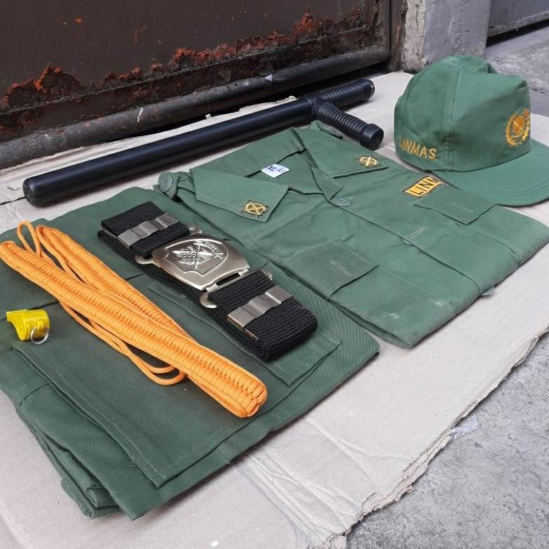 TERLARIS baju PDL linmas satu set/seragam linmas lengkap/perlengkapan linmas