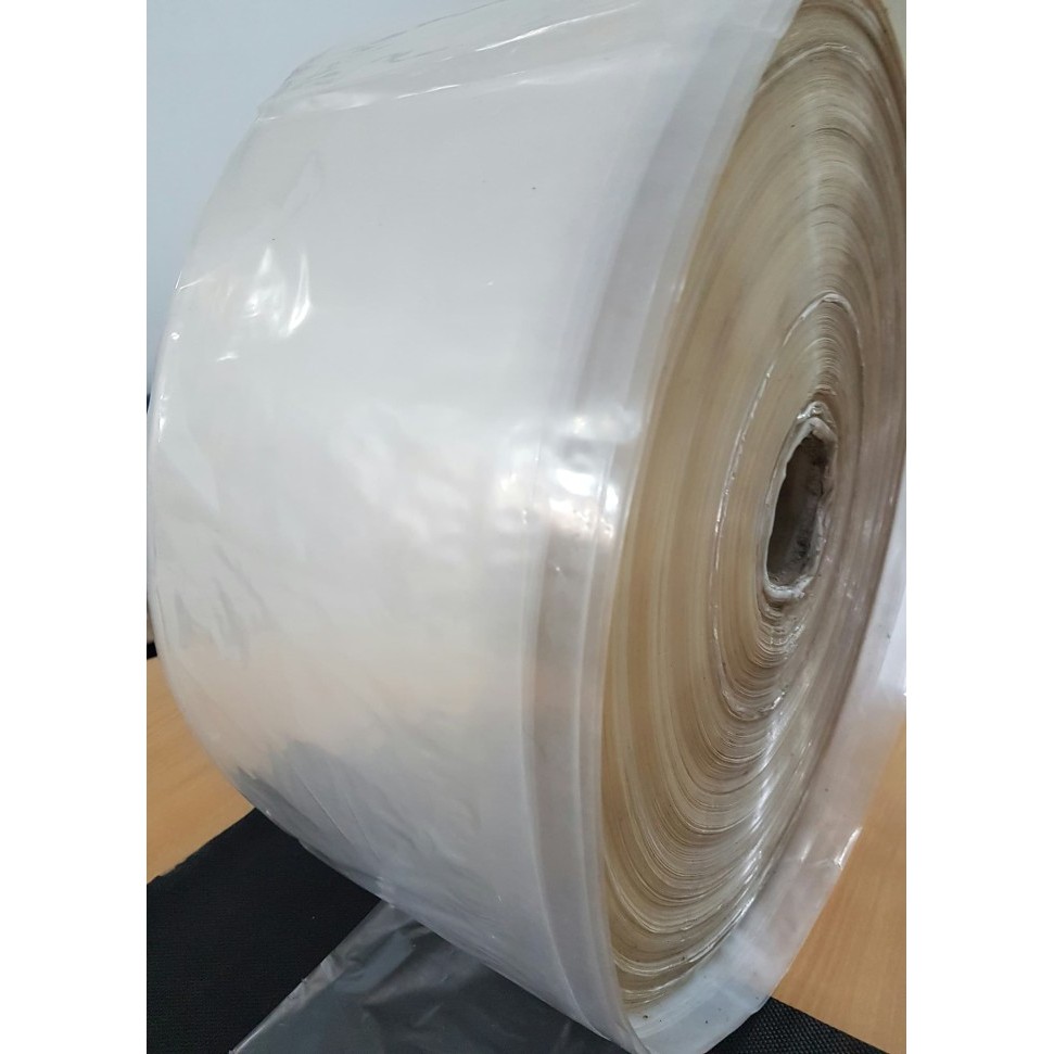 PREMIUM Plastik Bening PP Roll Lebar 24 cm (Model Sarung / Tubular)