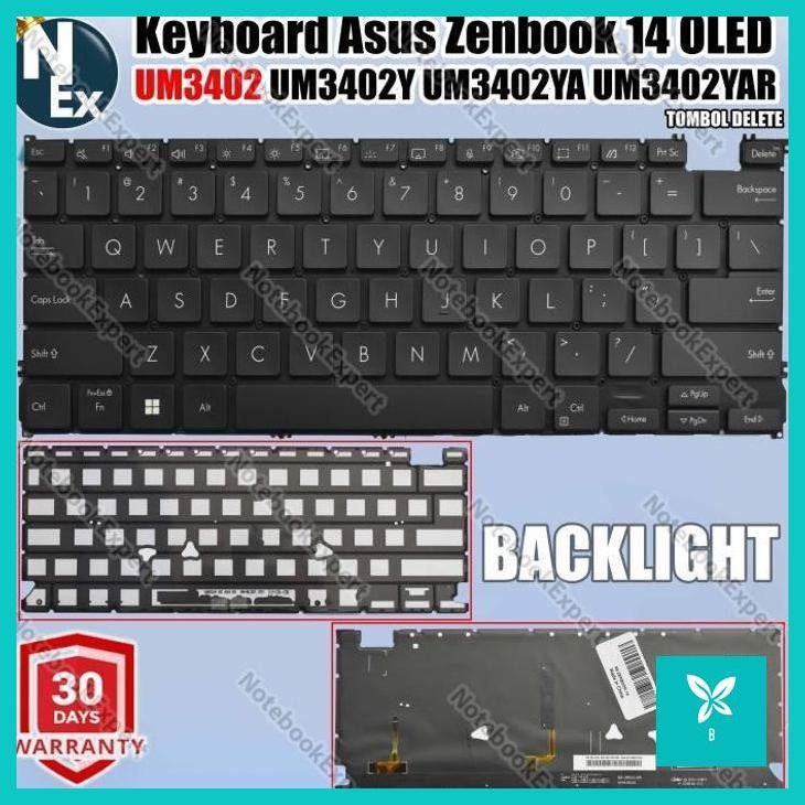 | AHN | Keyboard Asus Zenbook 14 OLED UM3402 UM3402Y UM3402YA UM3402YAR BACKLIGHT