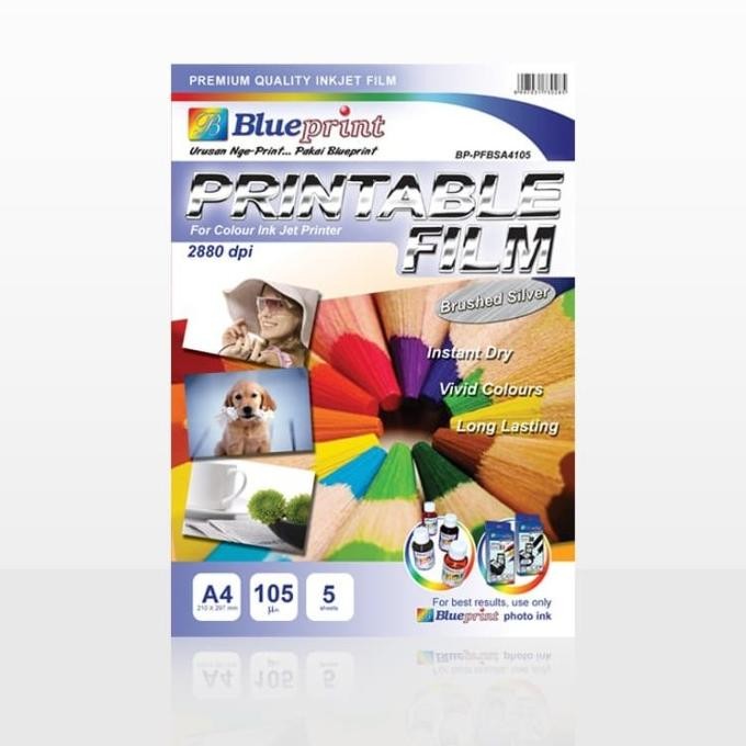 

Kertas Film / Brushed Silver Printable Film Blueprint A4 Terlaris