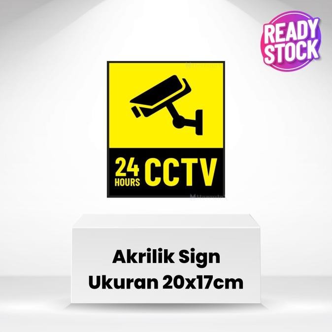 

Area Pengawasan Cctv Signage Board Akrilik Tempel Dinding Papan Original