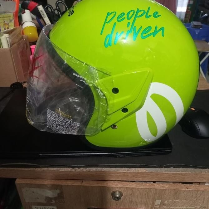 New Helm Indriver Biru Helm Driver Ojol Murah Berkualitas - Asli
