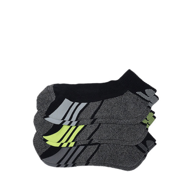 Skechers 3Pk 1/2 Terry Qtr Crew Mens - Black/Yellow