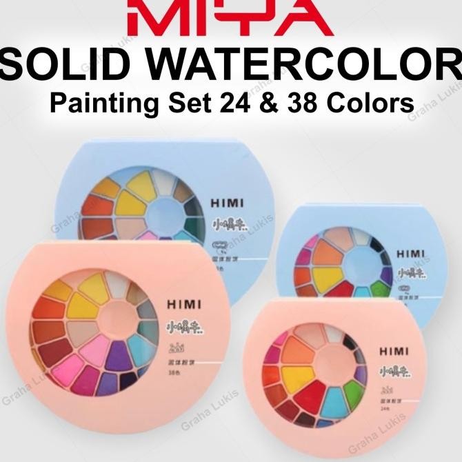 

NEW Miya Himi Solid Watercolor Set with Brush