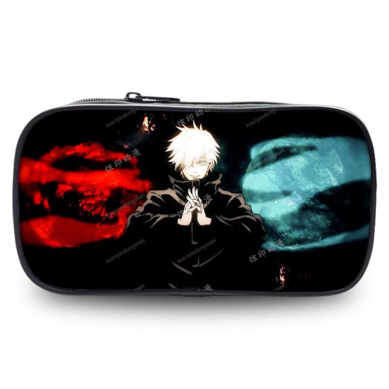 

Jujutsu Kaisen Student Pencil Case Five Wu Dog Roll Japanese Anime High-Definition Print Large Capacity Stationery Case Stationery Bag BSWM