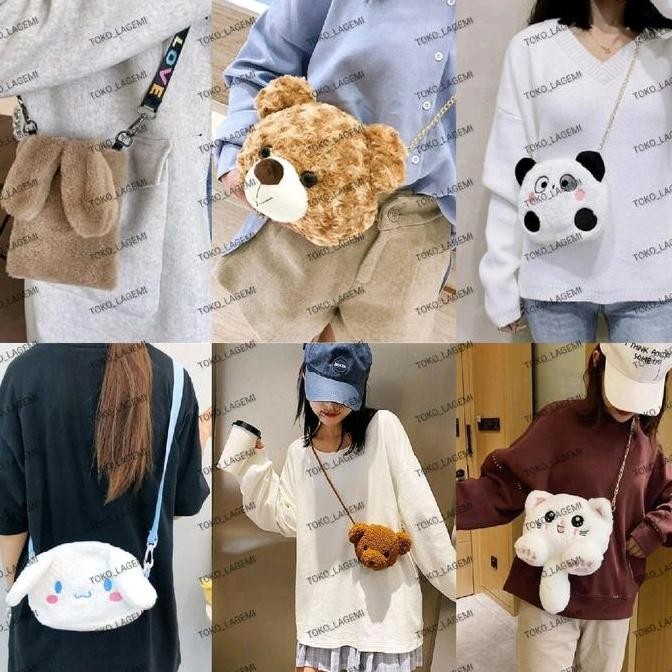 Terbaru Paket Usaha Tas Boneka 100rb dapat 5  (Tas Kepala Boneka Beruang Teddy Teddy Bear Mini Tas P