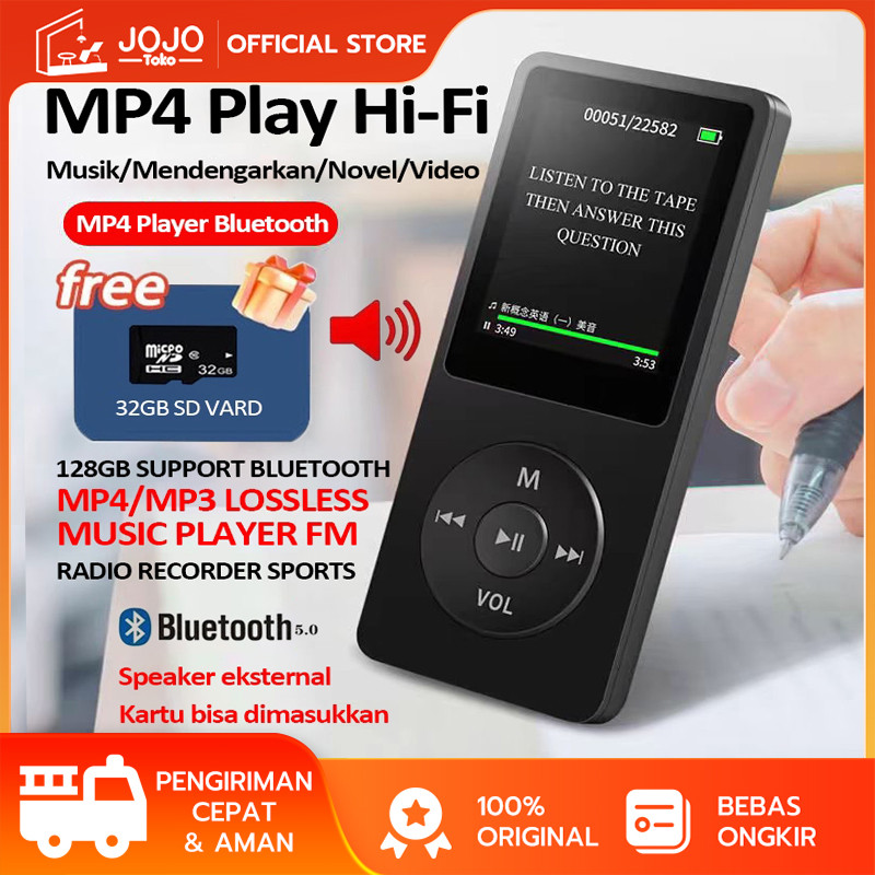 MP4 Player Bluetooth MP4 Mini Player Bluetooth MP4 Bluetooth Speaker Free 32GB Card USB/Type C 1.8 I
