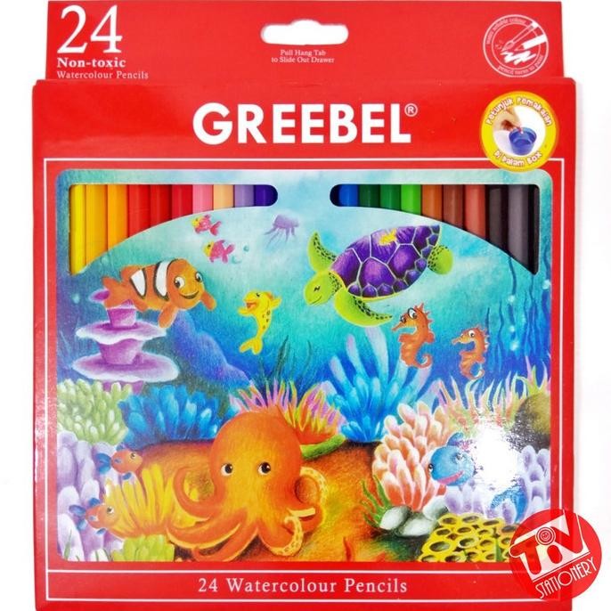 

Terbaru Pensil Warna GREEBEL Watercolour 24 Warna