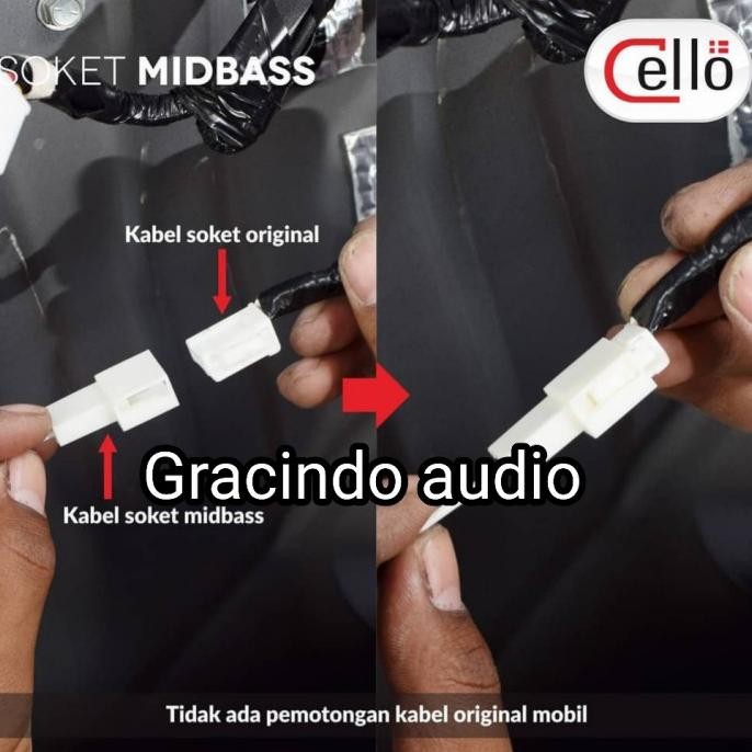 New Speaker pintu Coaxial Cello 3way PNP OEM Mitsubishi XPander Pajero