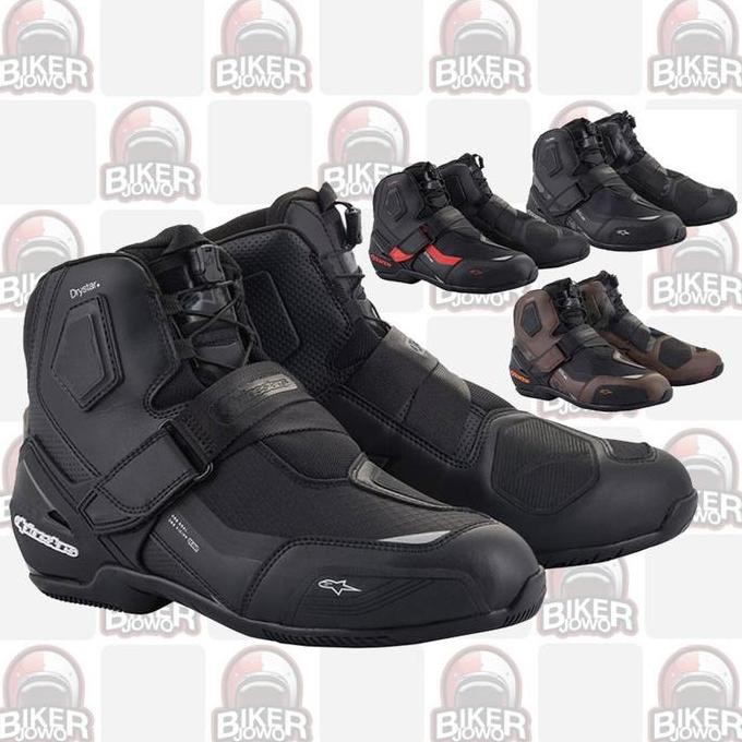 '' Sepatu Touring Alpinestars Ran Drystar Shoes - Waterproof Riding Shoes /
