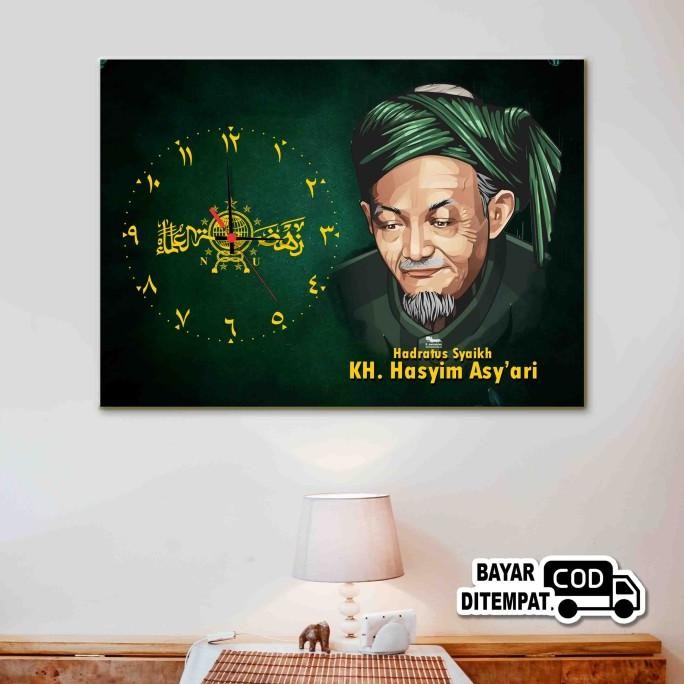 HIASAN JAM DINDING NAHDATUL ULAMA NU BANSER NAHDIYIN KH.HASYIM ASY'ARI TERMURAH