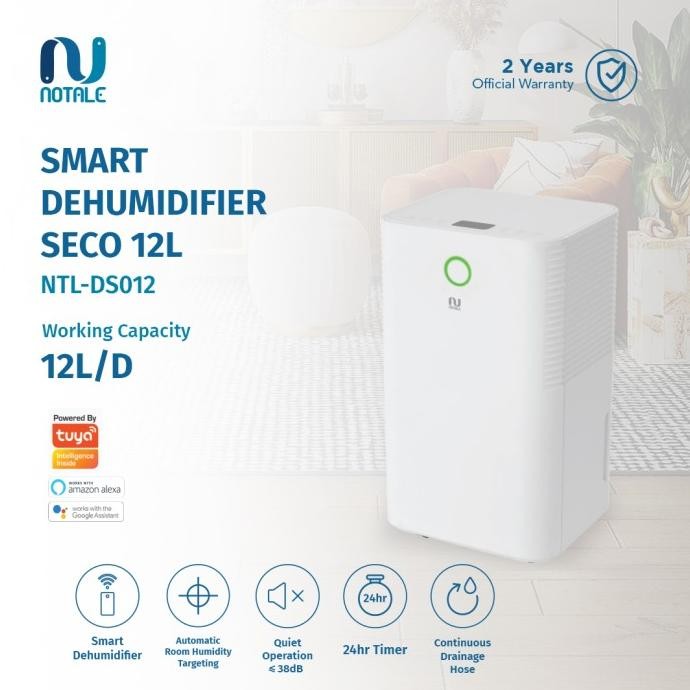 Notale Seco Smart Dehumidifier Serap Kelembapan With Wifi 12L/hari