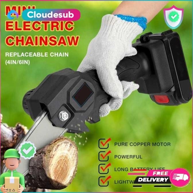 MESIN GERGAJI KAYU TENAGA BATERAI CORDLESS TANPA KABEL / SINSO MINI