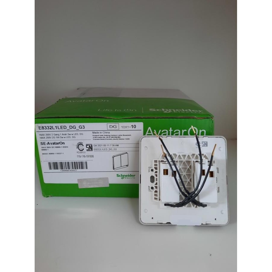 Terjangkau Saklar Seri Avatar Dark Grey Schneider