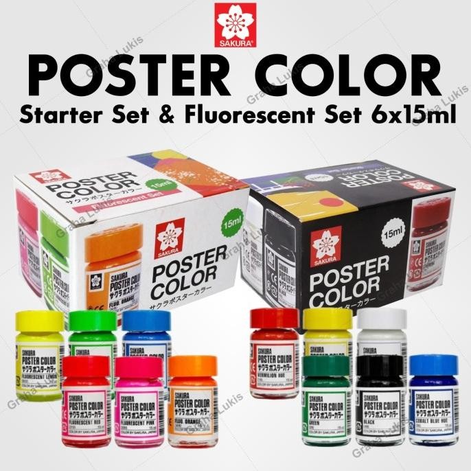 

Sakura Poster Colors - Starter / Fluorescent Set 6x15ml