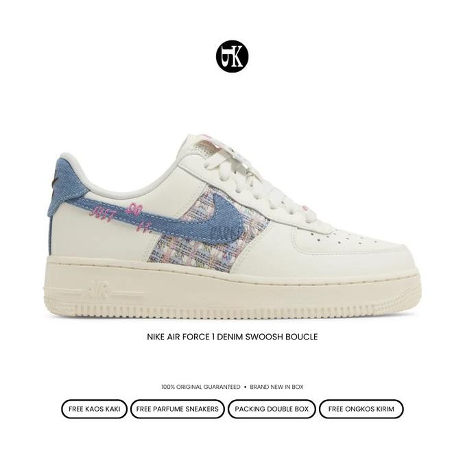 Sale Sepatu Nike Air Force 1 Denim Swoosh Boucle Brand New In Box