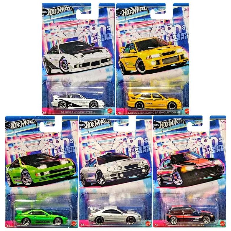 2024 Hot Wheels 90'S Street Scene Nissan 300Zx Mitsubishi Lancer Toyota Celica Honda Civic Eg 1/64 M