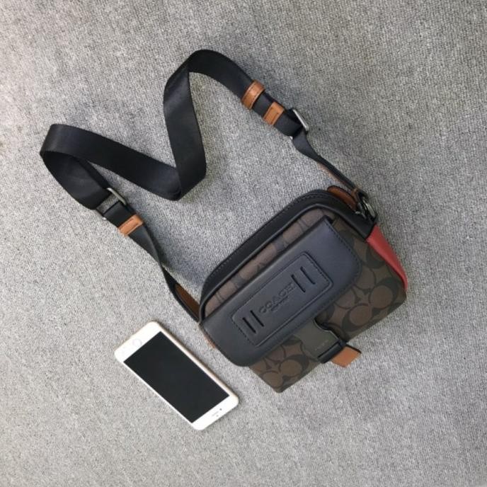 Coach Ranger Mini slingbag tas selempang pria original - Dark Brown H24ID