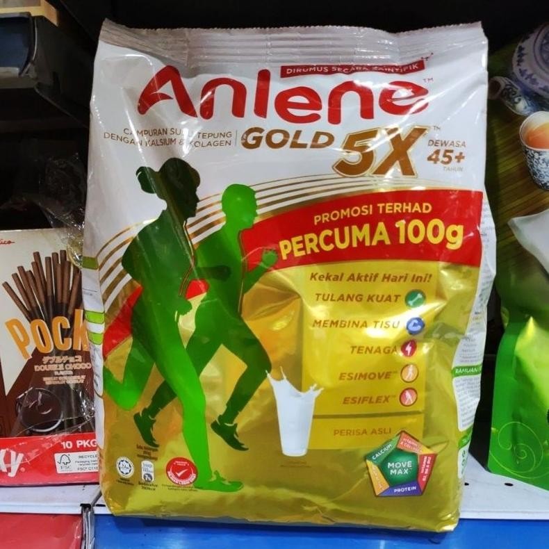 

SUSU ANLENE GOLD MALAYASIA PERCUMA 100 GRAM UKURAN 1.1KG EXP 10/2026
