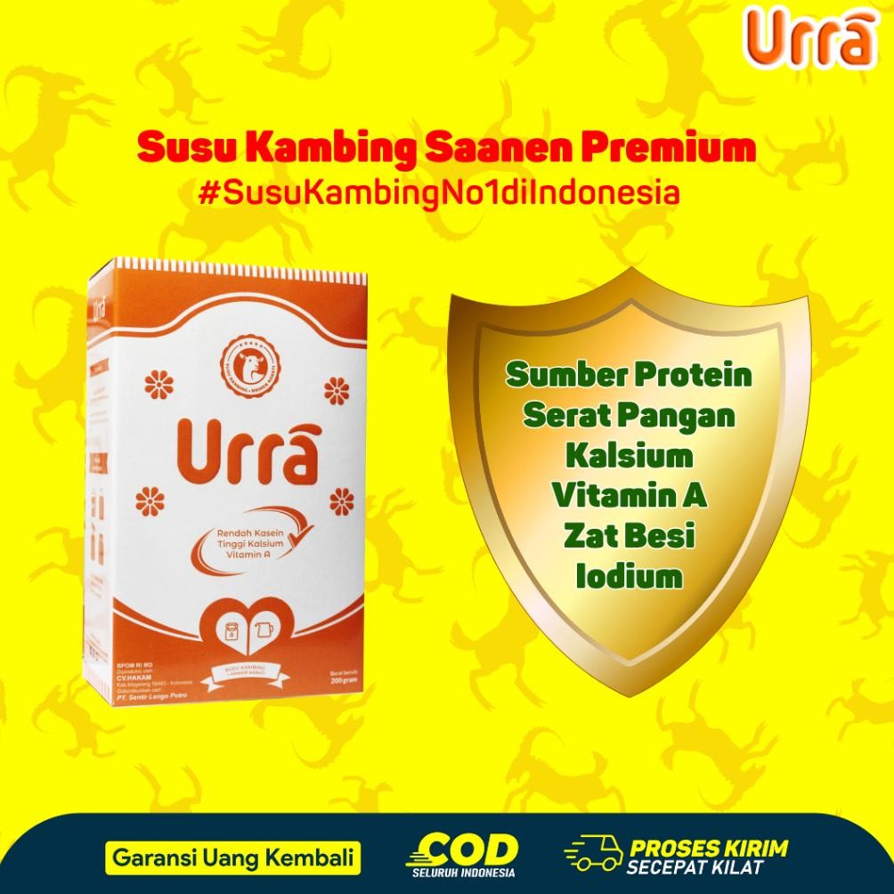 

[ PAKET 2 BOX ] SUSU URRA 200ML SUSU KAMBING SAANEN UNTUK PENAMBAH BERAT BADAN DAN TINGGI BADAN ANAK