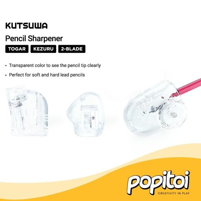 

KUTSUWA Pencil Sharpener Transparent TOGAR / KEZURU / 2-BLADE